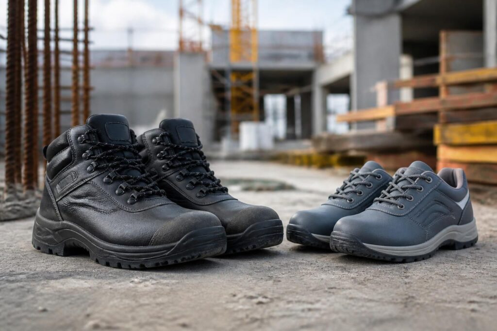 découvrez notre sélection de chaussures de sécurité pour le btp, disponibles en modèles homme et femme, alliant confort, protection et style pour vos chantiers.