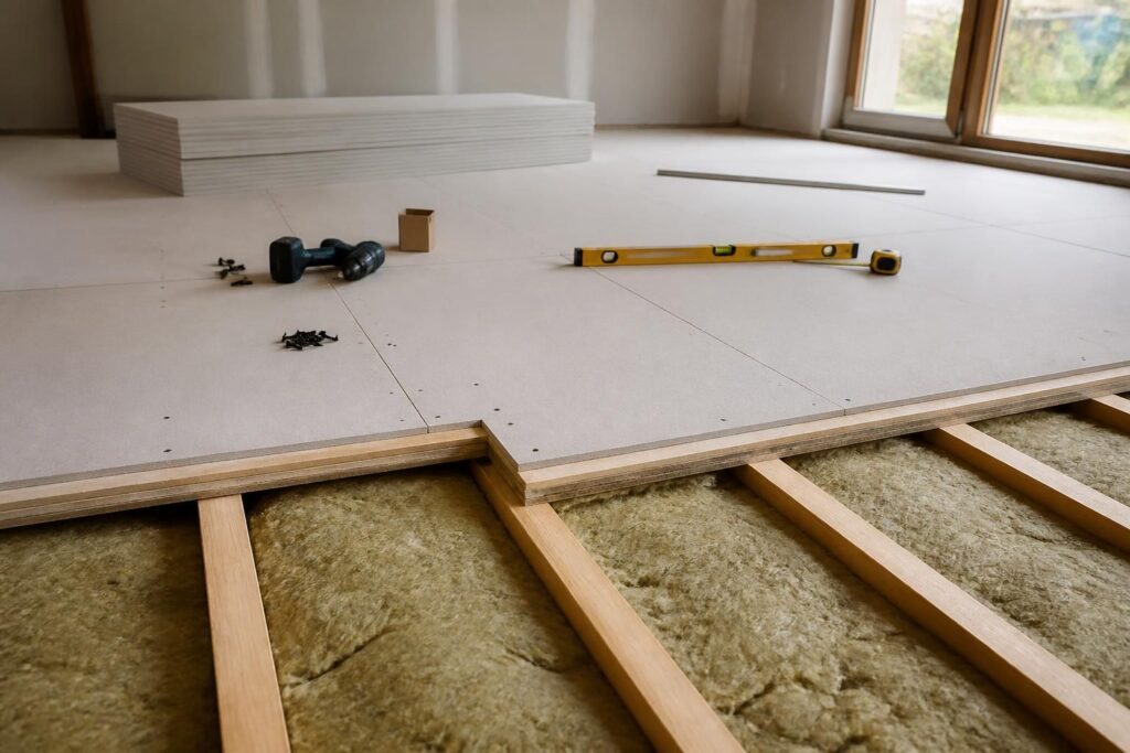 découvrez tout ce qu'il faut savoir sur la chape sèche fermacell : prix, isolation thermique et acoustique, ainsi que les conseils pour une pose réussie sur plancher bois.