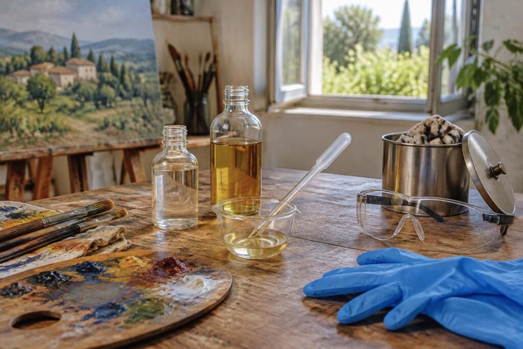 découvrez comment utiliser l’essence de térébenthine avec l’huile de lin, les dosages à respecter et les précautions à prendre pour l’employer en toute sécurité.