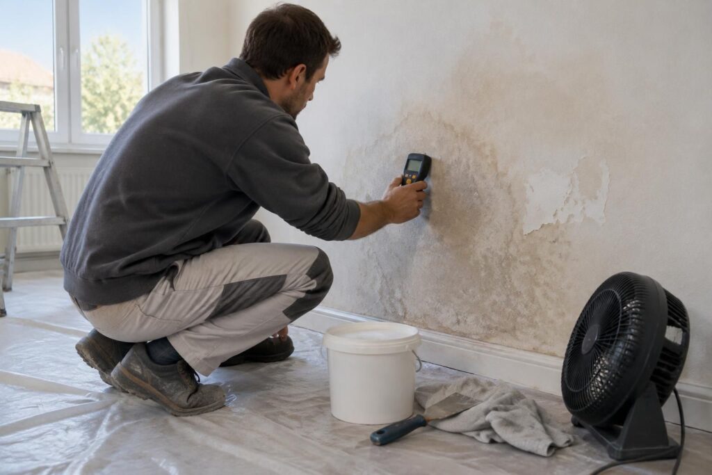 découvrez comment traiter un mur humide avant peinture ou tapissage : diagnostiquer la cause, assécher le support et choisir le produit adapté.