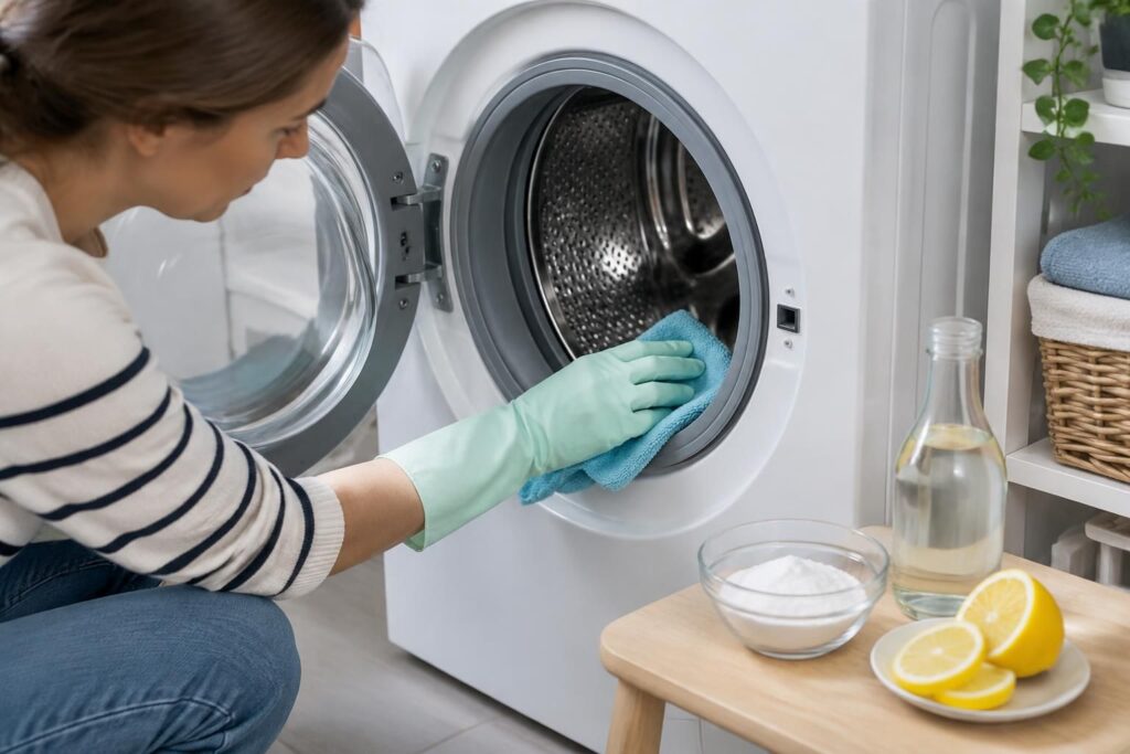 découvrez comment éliminer les mauvaises odeurs de votre lave-linge avec des produits naturels et retrouver une machine propre et fraîche.