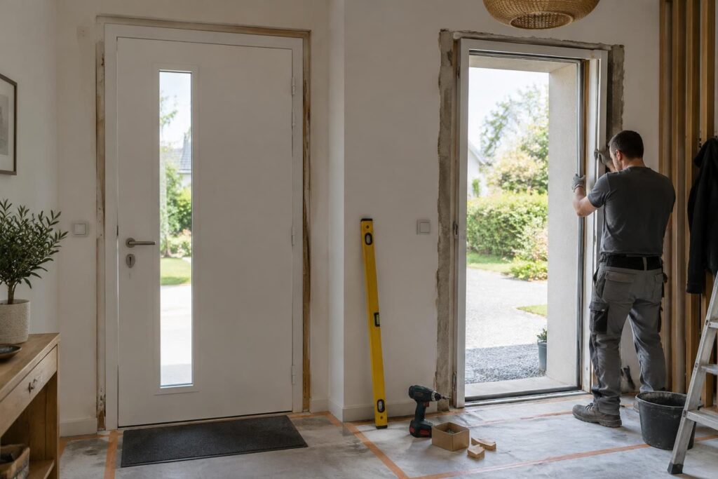 découvrez les méthodes de pose d’une porte en rénovation et comparez la dépose partielle ou totale pour choisir la solution adaptée à votre projet.